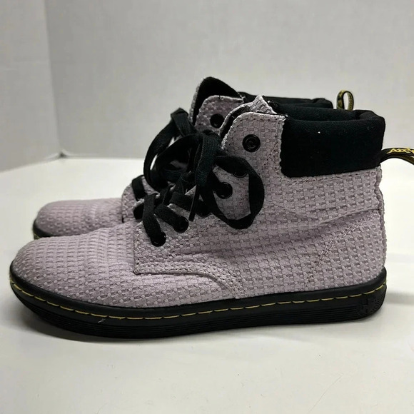 Dr. Martens Maelly Padded Collar Boot Lace Up Shoes Light Purple Waffle Size 5 - Picture 2 of 9